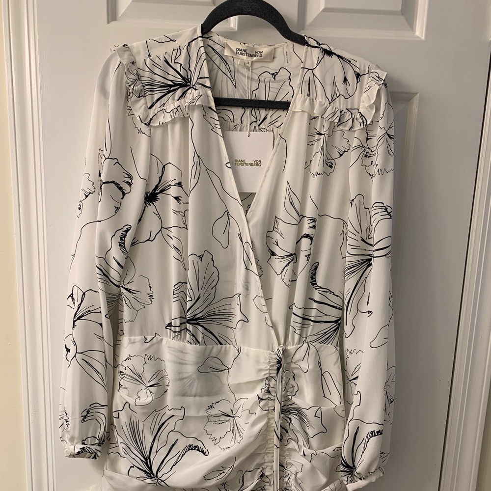 DVF Silk Crepe De Chine Day Dress